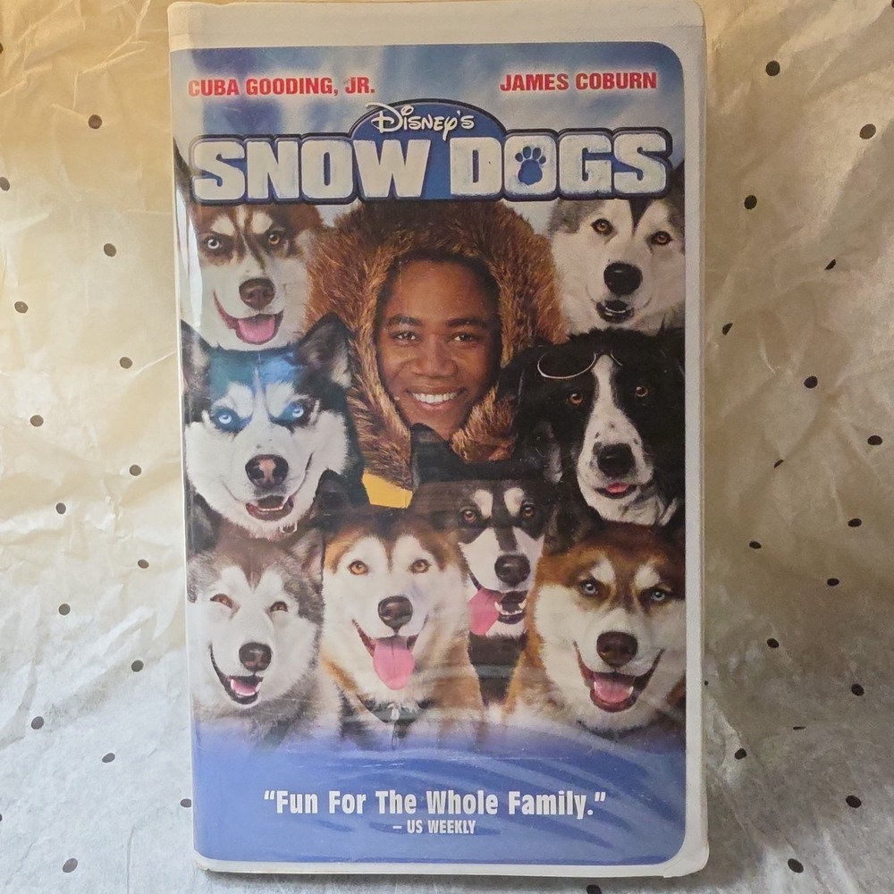 Disney Snow Dogs VHS Movie Kids Family Comedy Cuba‎ Gooding Jr Clamshell